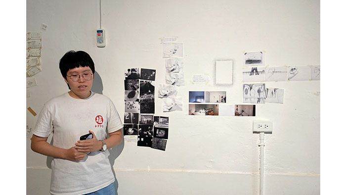 林俞孜分享她在巴黎拍攝的照片，以及手繪風格概念圖展示。（林文婷拍攝）