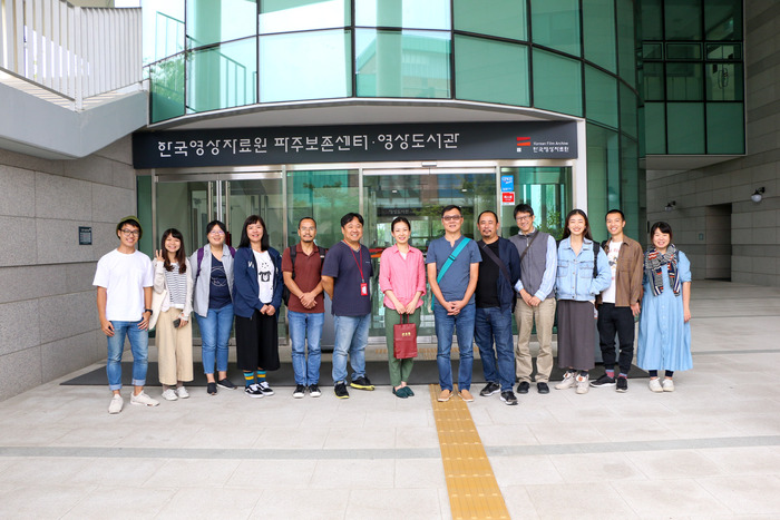 韓國電影資料館（Korean Film Archive）坡州保存中心合影（Paju Preservation Center）合影。攝影／何彥廷